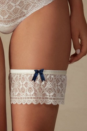 White Intimissimi Lace Garter | PCAER12640